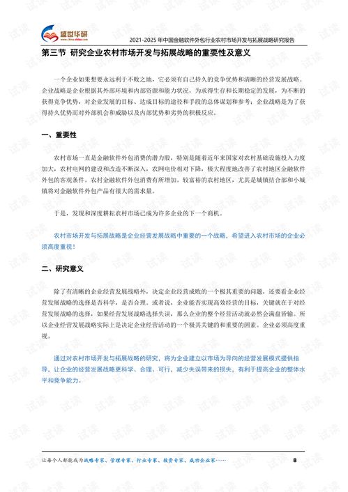 2021-2025年中國金融軟件外包行業農村市場開發與拓展戰略研究報告